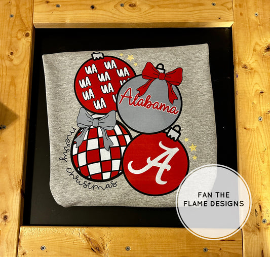 Retro Alabama Christmas Ornaments Tee/Sweatshirt