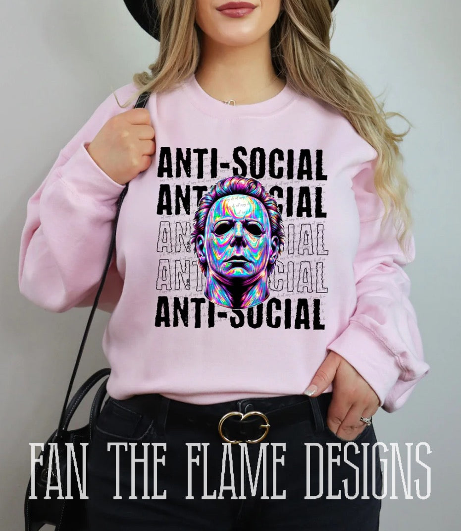 Anti Social Stacked Myers tee/sweatshirt