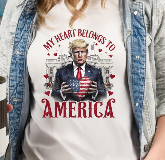 My heart belongs to America tee/tank