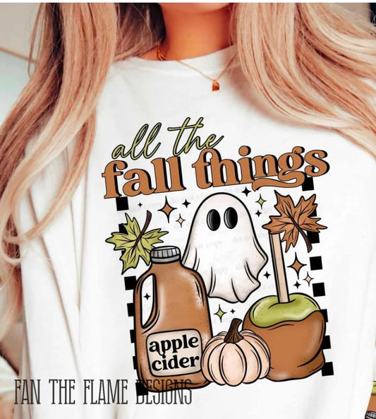 All the fall things Apple cider tee/sweatshirt