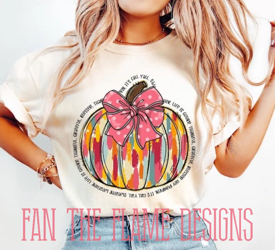 It’s fall y’all brushstroke pumpkin tee/sweatshirt