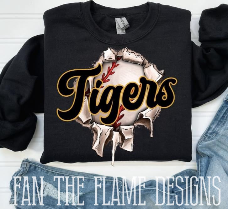 Tigers Baseball tee/sweatshirt