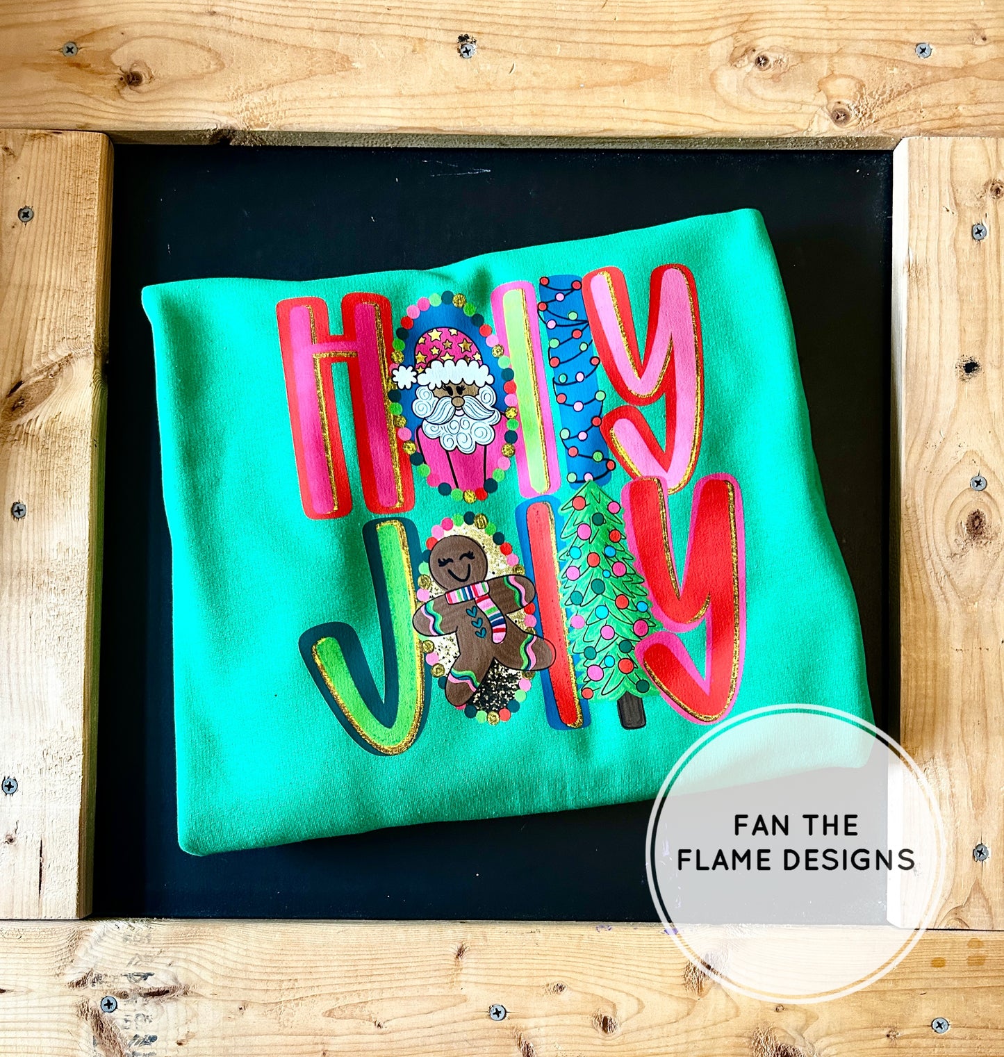 Holly Jolly with Santa Short/Long/Sweatshirt