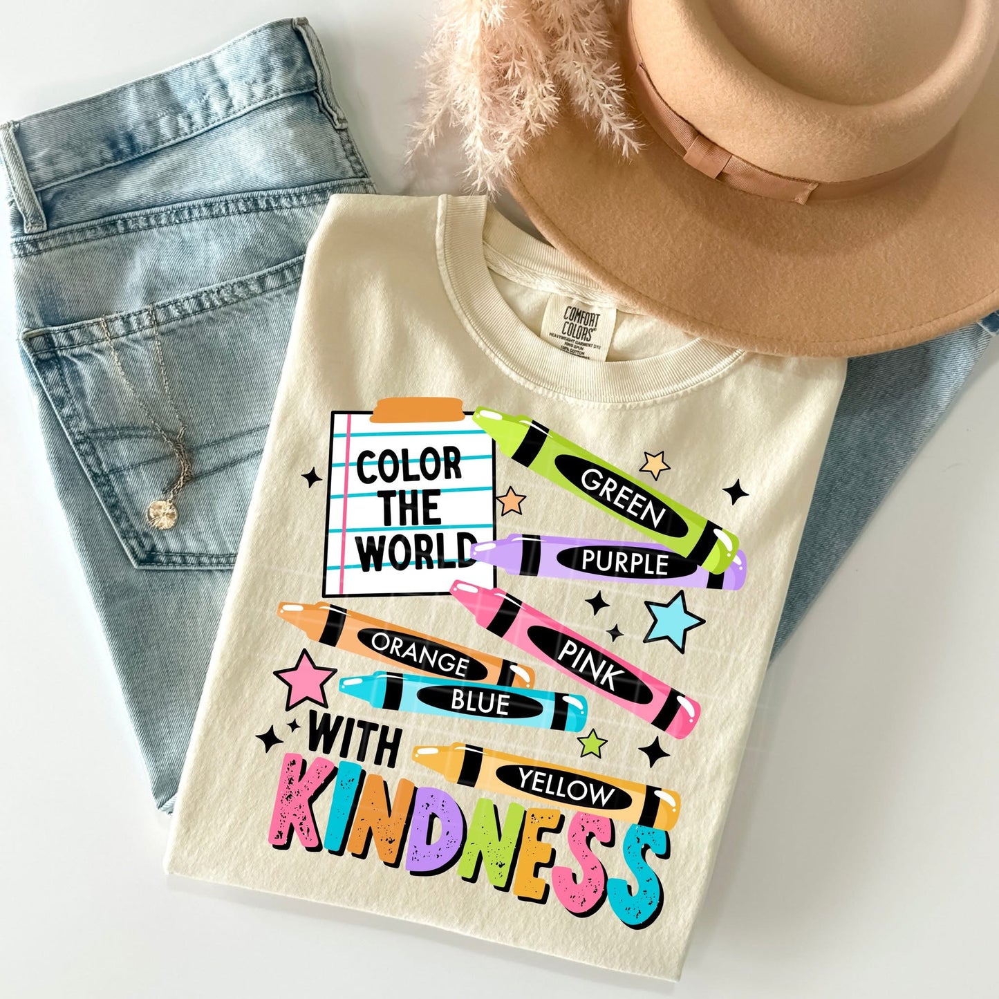 Color the world with kindness crayons Tee/Sweatshirt