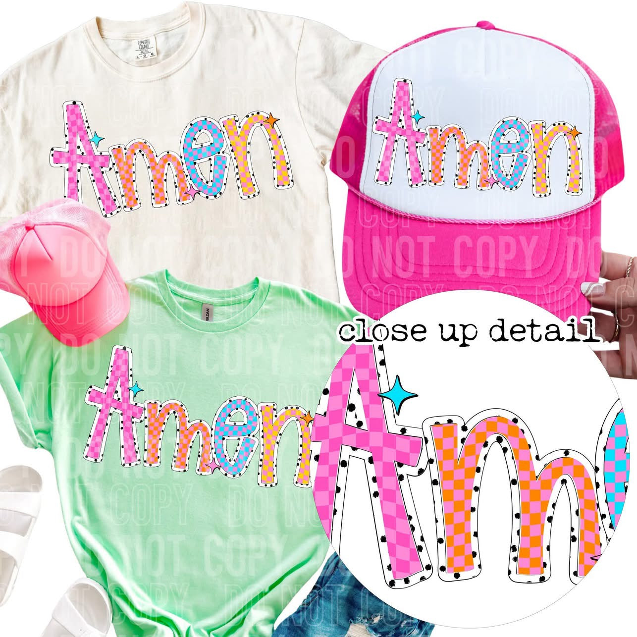 Colorful Amen Tee/Sweatshirt