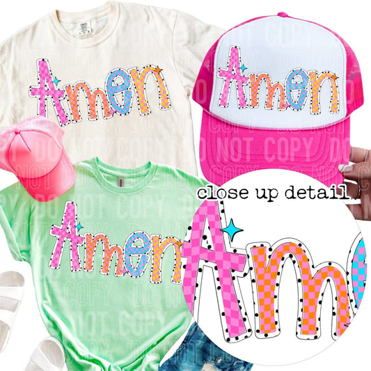 Colorful Amen Tee/Sweatshirt
