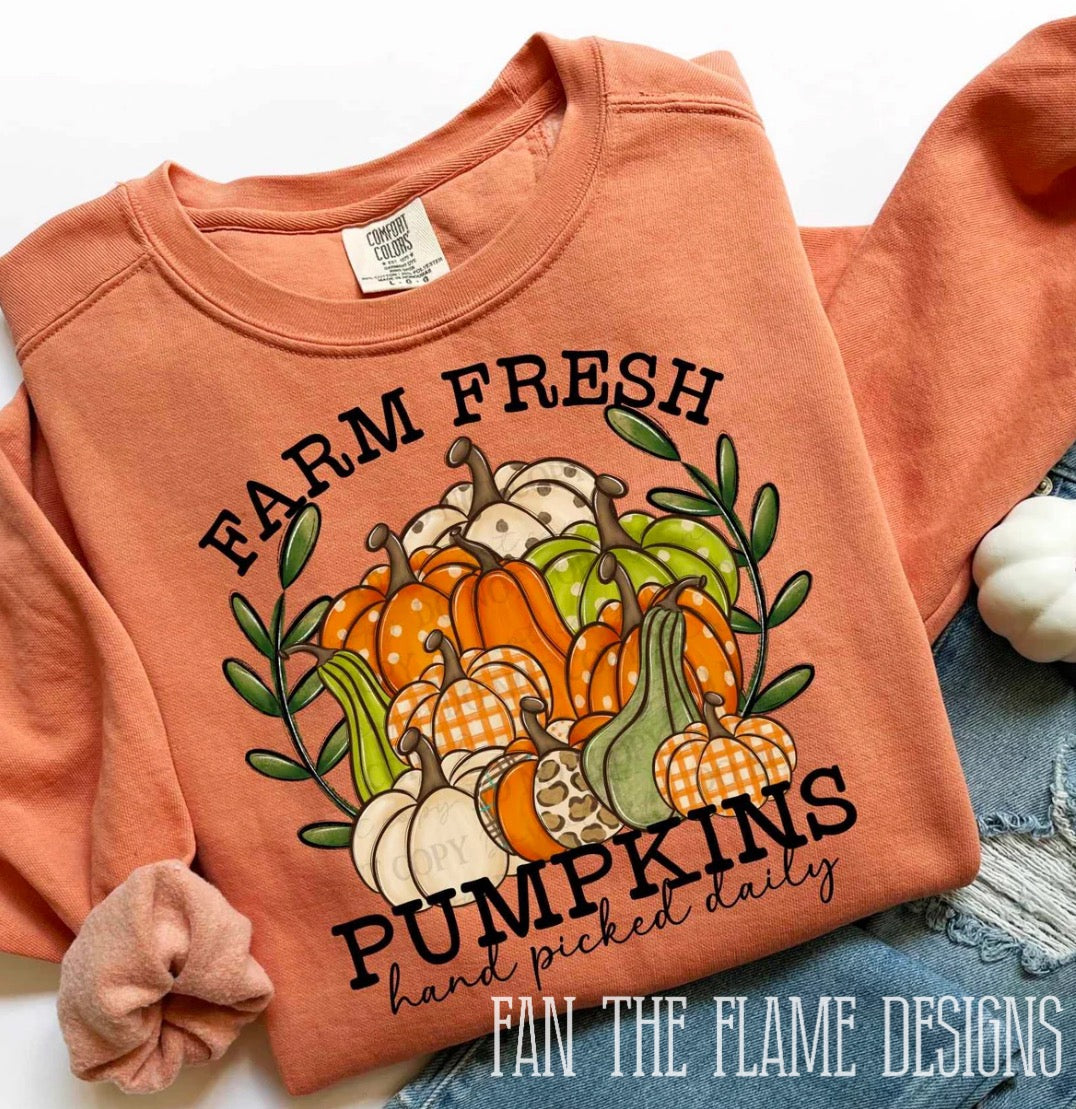 Farm fresh pumpkins tee/sweatshirt