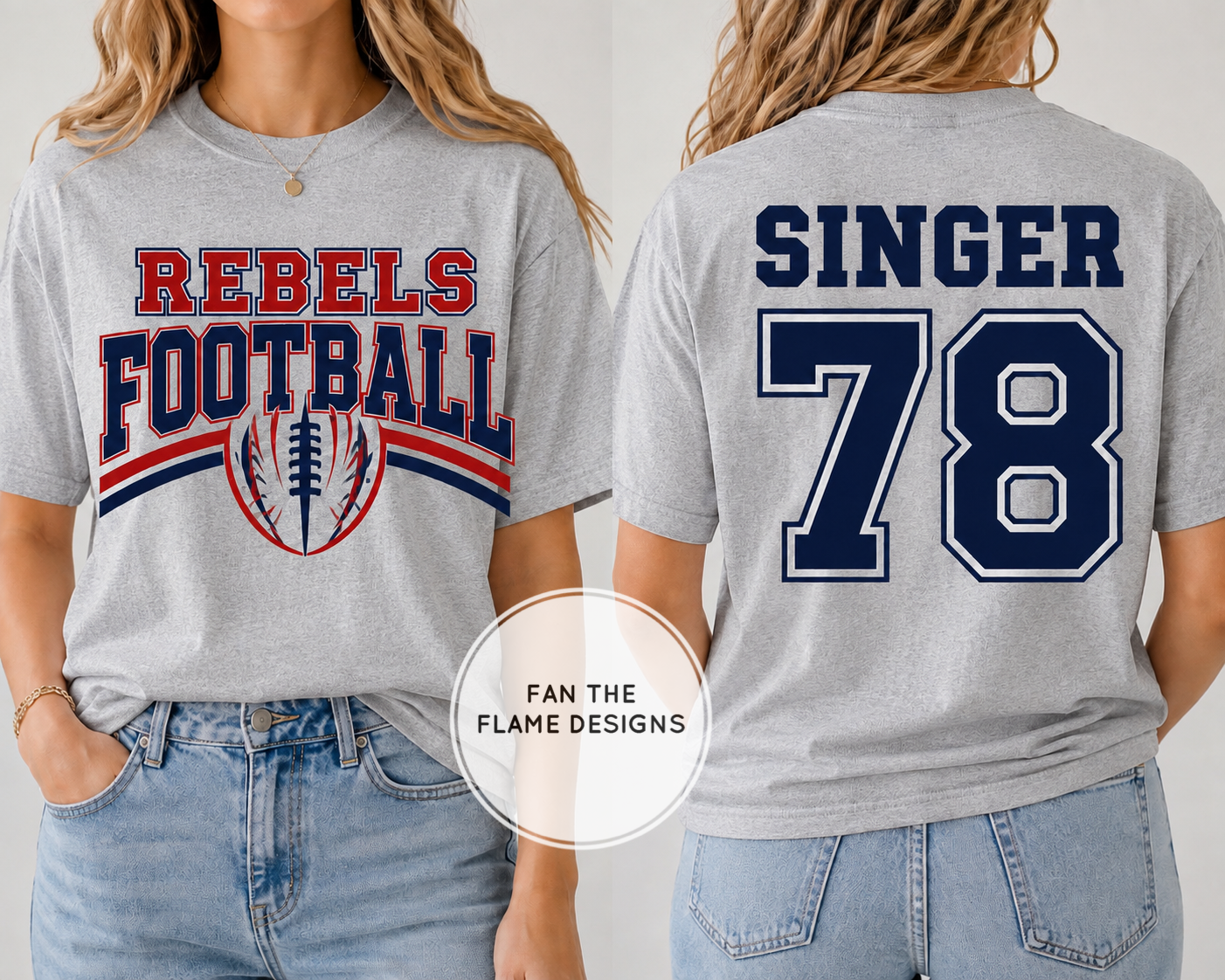 Custom Rebel Football