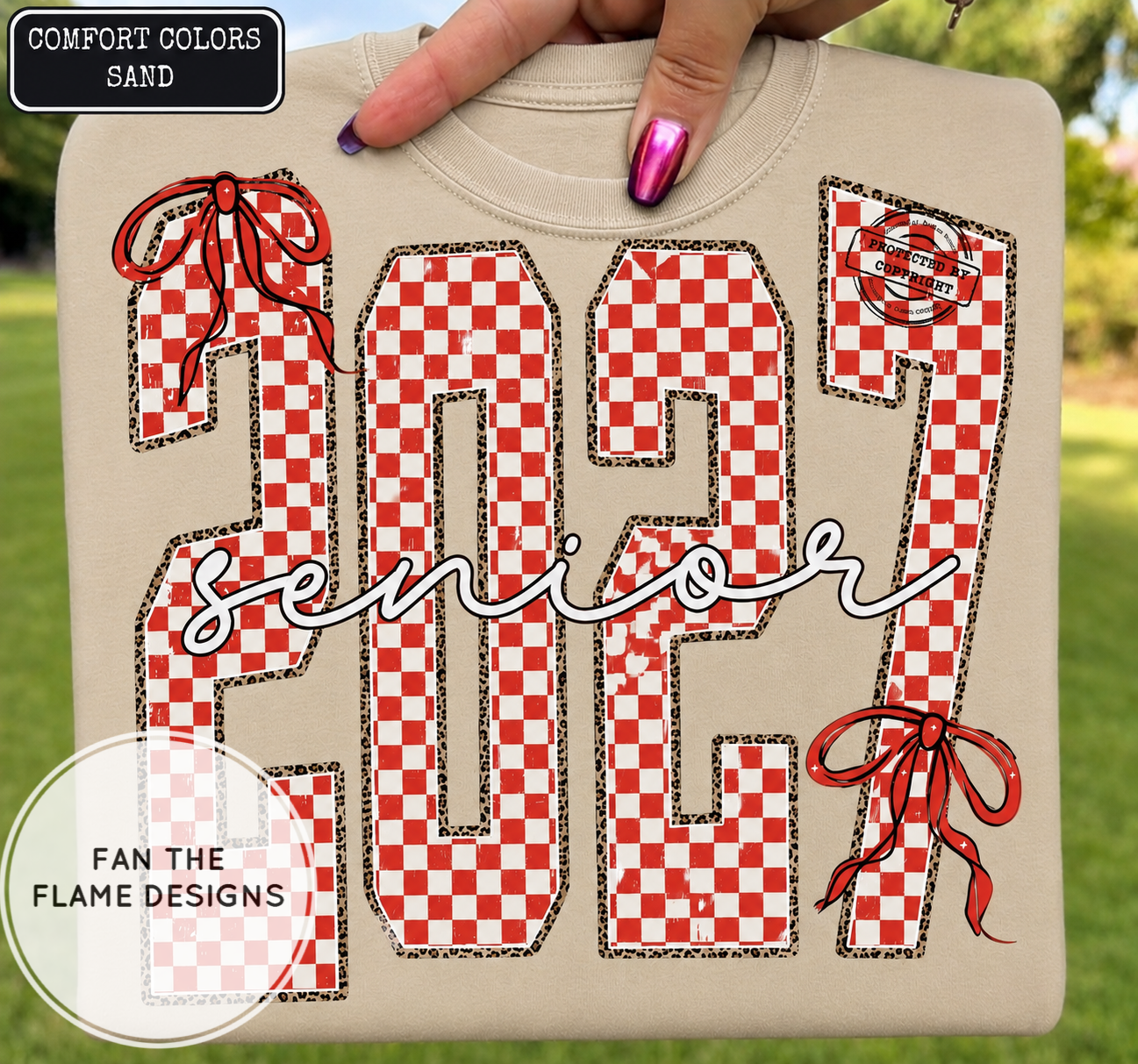 Retro Red Checkered Senior 2027