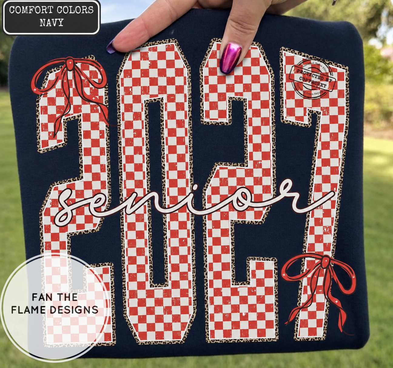 Retro Red Checkered Senior 2027