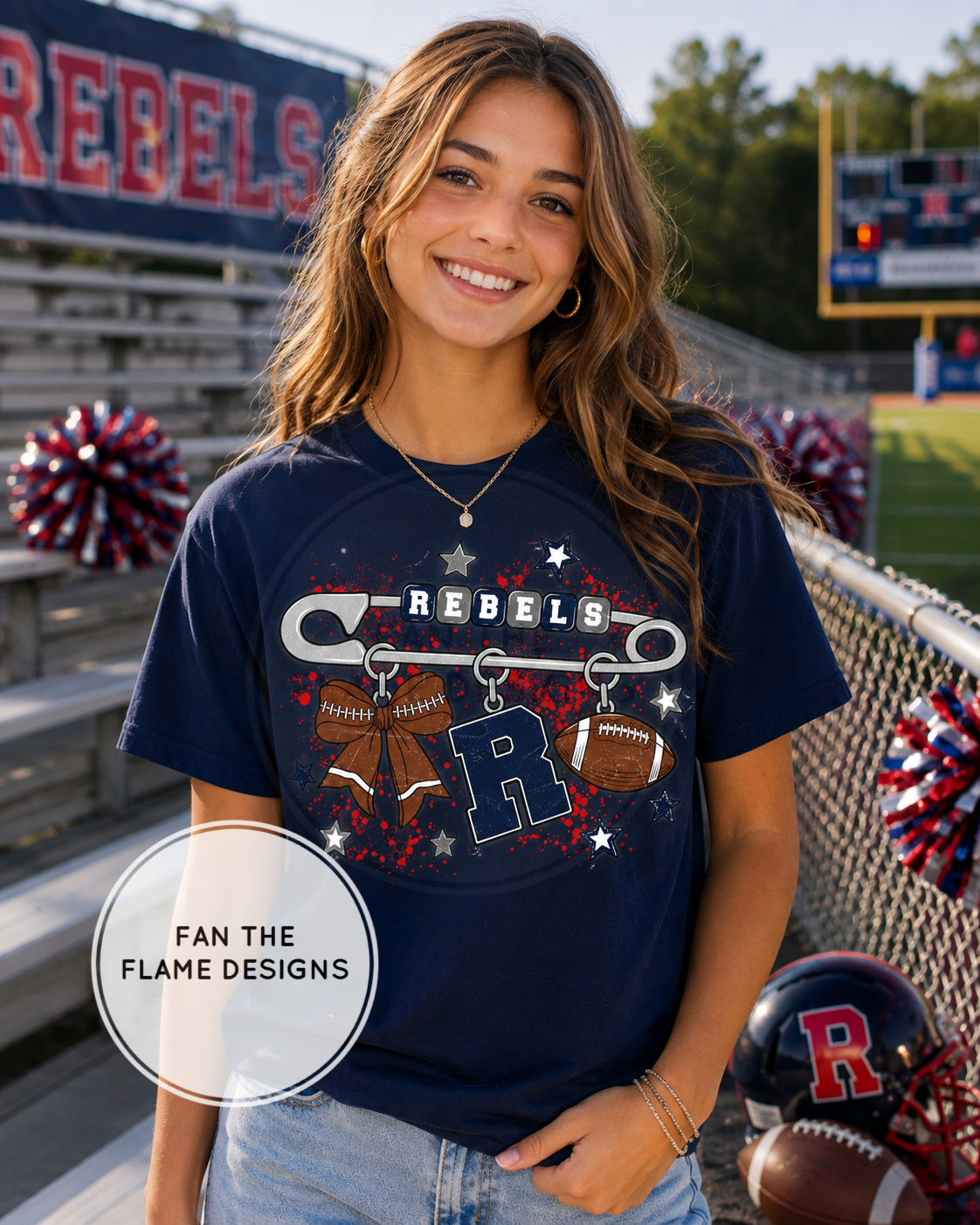 Rebels Football Pin