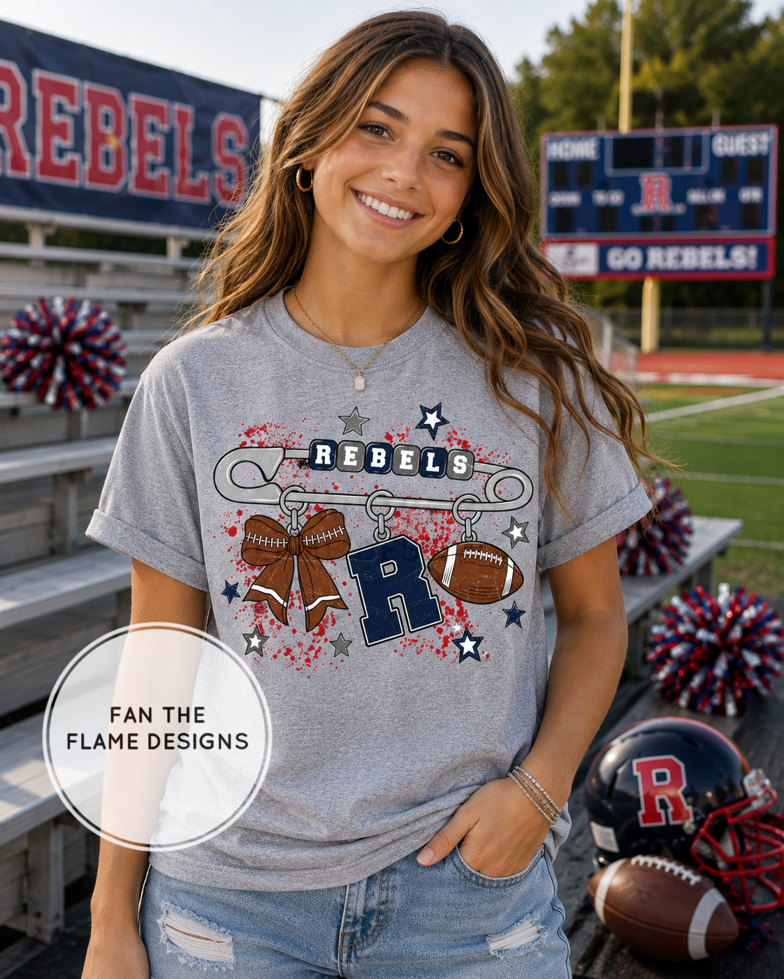 Rebels Football Pin