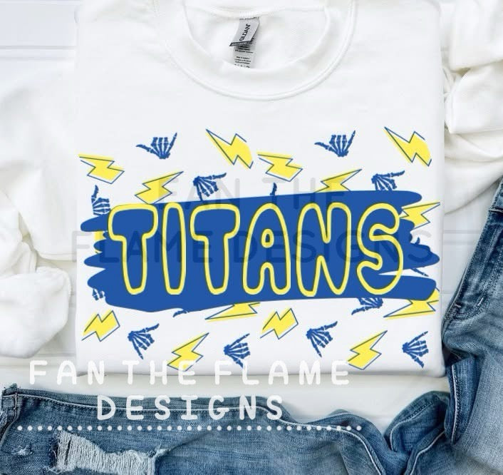 Titans Bolts & Skullies Mascot Tee/Sweatshirt