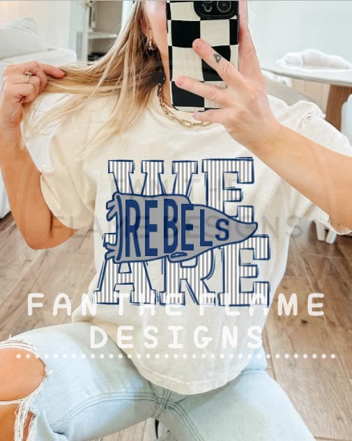 We are Rebels pinstripe Tee/Sweatshirt