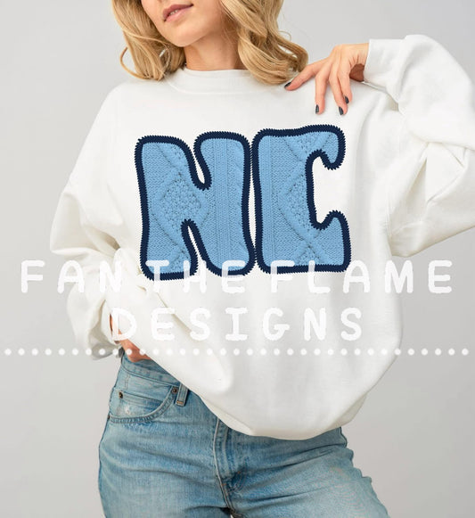Quilted NC Tee/Sweatshirt