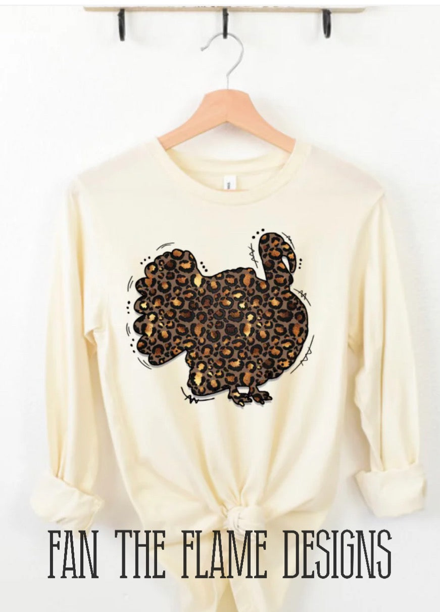 Leopard Turkey tee/sweatshirt