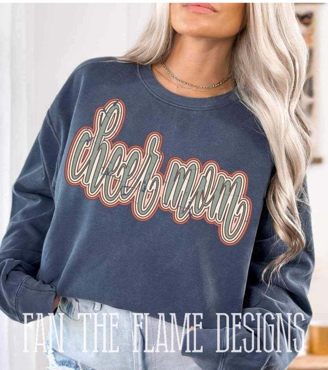 Cheer Mom retro tee/sweatshirt