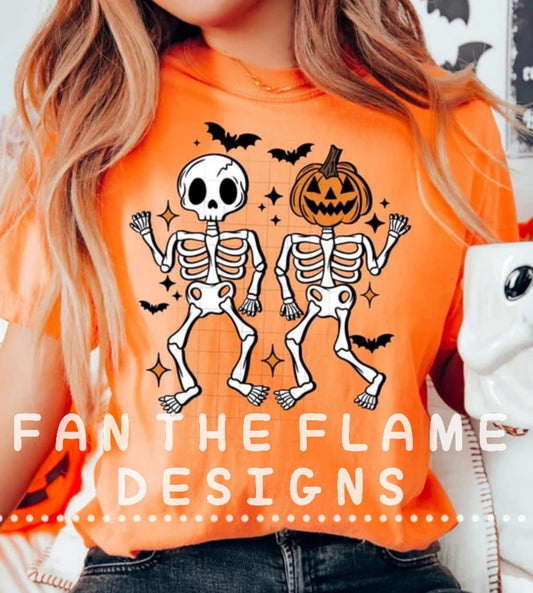 Dancing skellies pumpkin head Tee/Sweatshirt