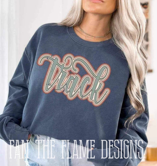 Track retro tee/sweatshirt