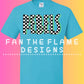 Checkered color block mascot tee/sweatshirt