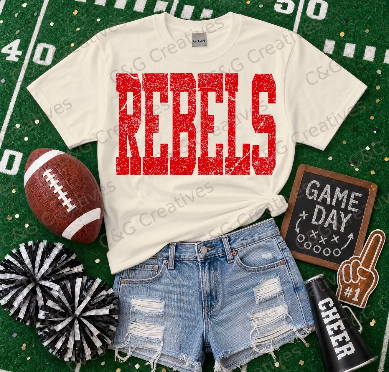 Red Distressed Rebels