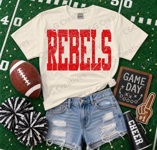Red Distressed Rebels