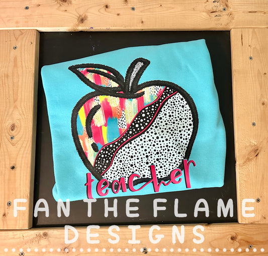 Teacher polkadot apple Tee/Sweatshirt