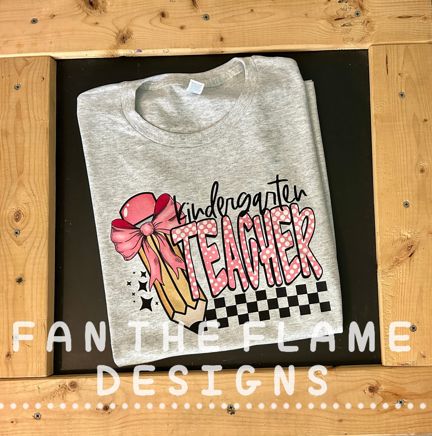 Teacher pink with polka dots tee/sweatshirt