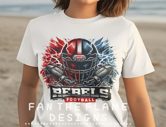 HC Rebel Football Helmet Tee/Sweatshirt