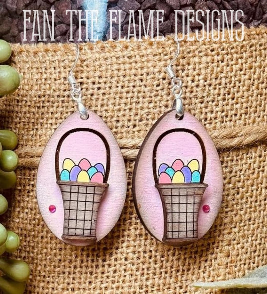 Easter Basket Dangle Earrings