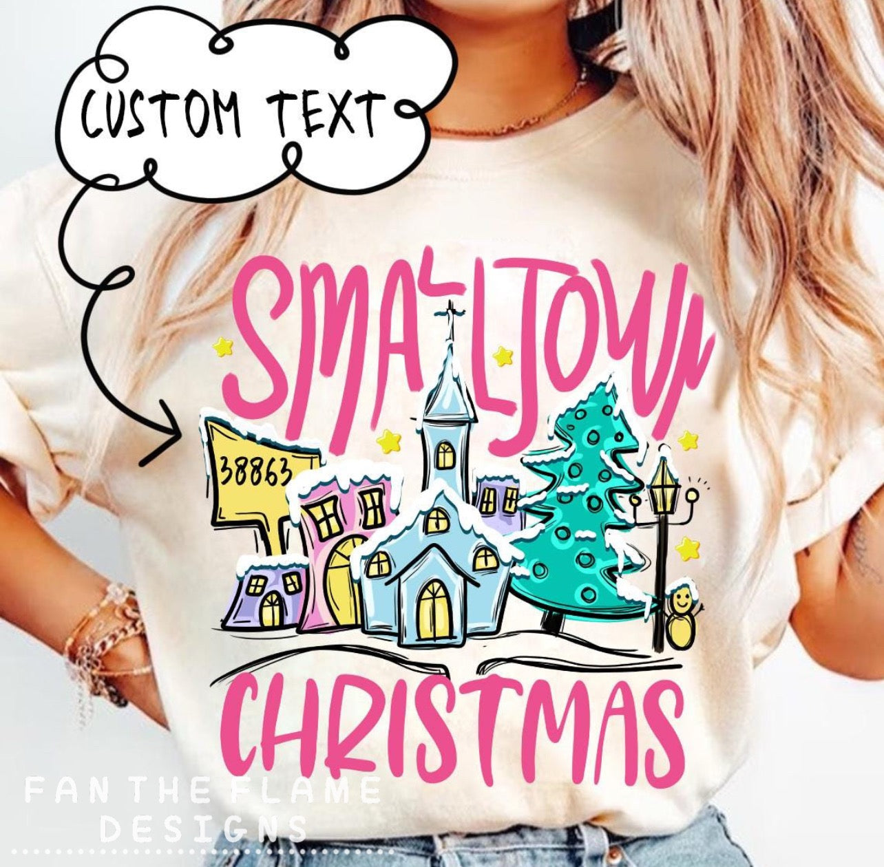 Custom Small Town Christmas Tee/Sweatshirt