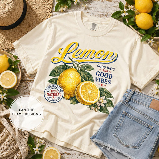 Lemon Good Days & Good Vibes Retro Distressed