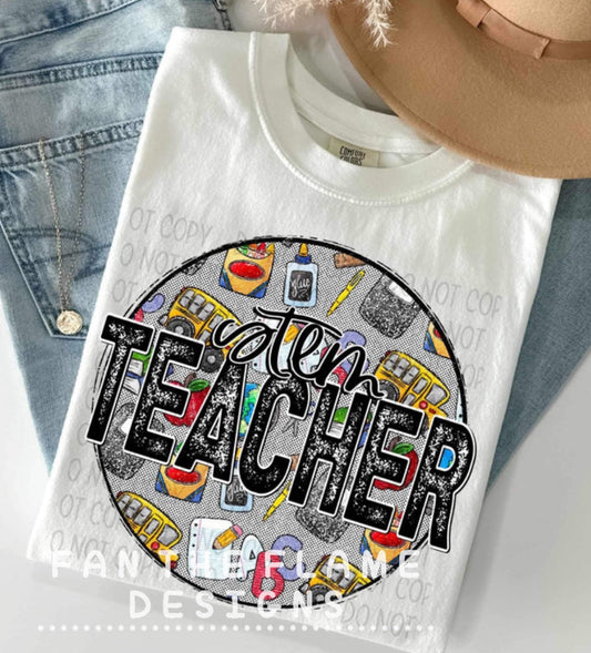 Stem teacher circle with school items Tee/Sweatshirt
