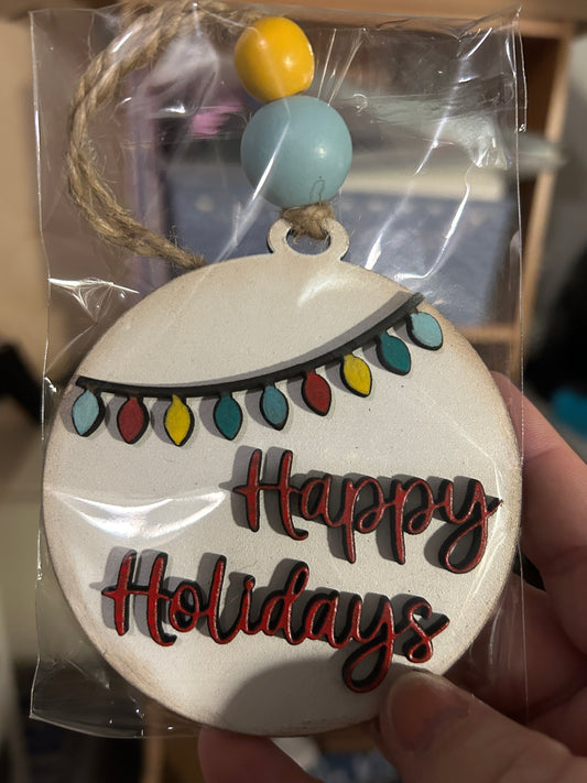 Happy Holidays Ornament