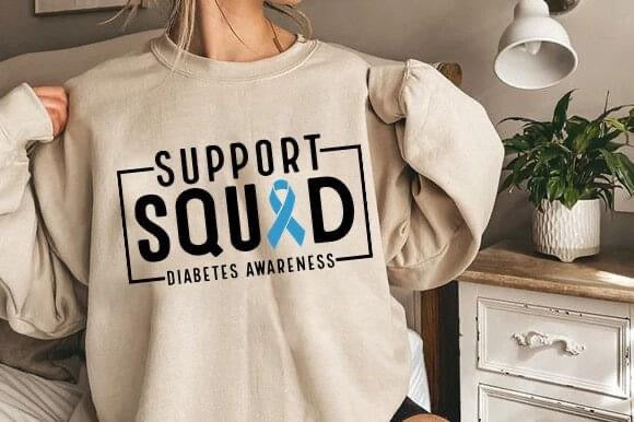 Diabetes Awareness Support Squad tee/sweatshirt