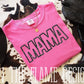 Mama black faux embroidery tee