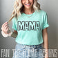 Mama black faux embroidery tee