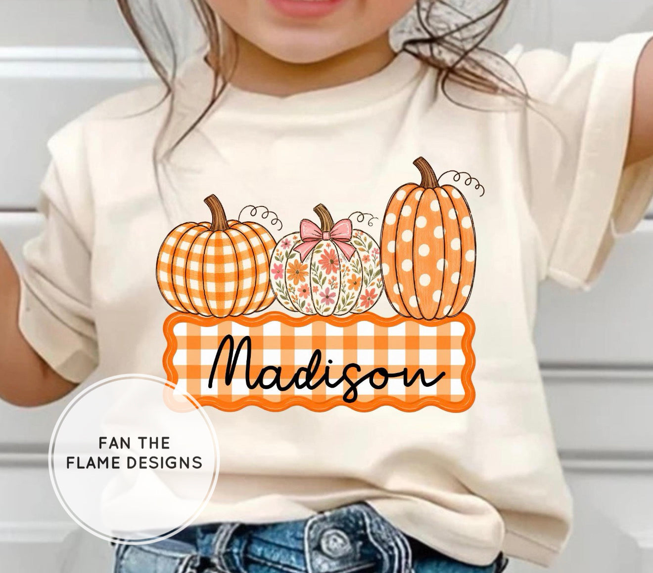 Pumpkin Trio with Name Plate