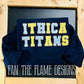 Faux Chenille Ithica Titans tee/sweatshirt