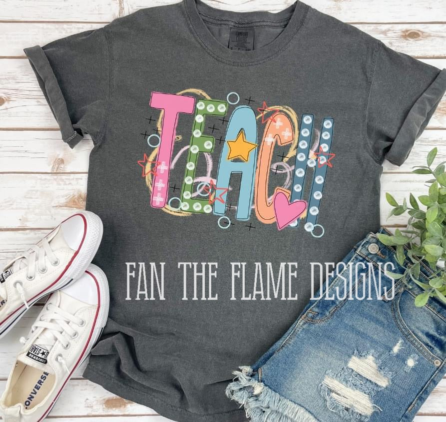 Colorful Teach tee