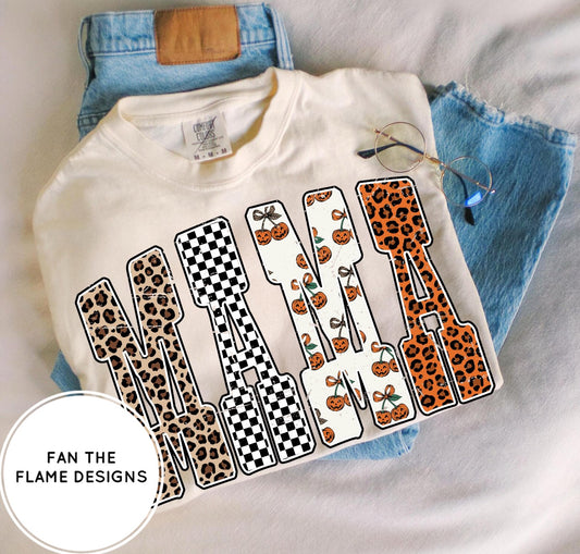 Leopard Pumpkin Mama Tee/Sweatshirt