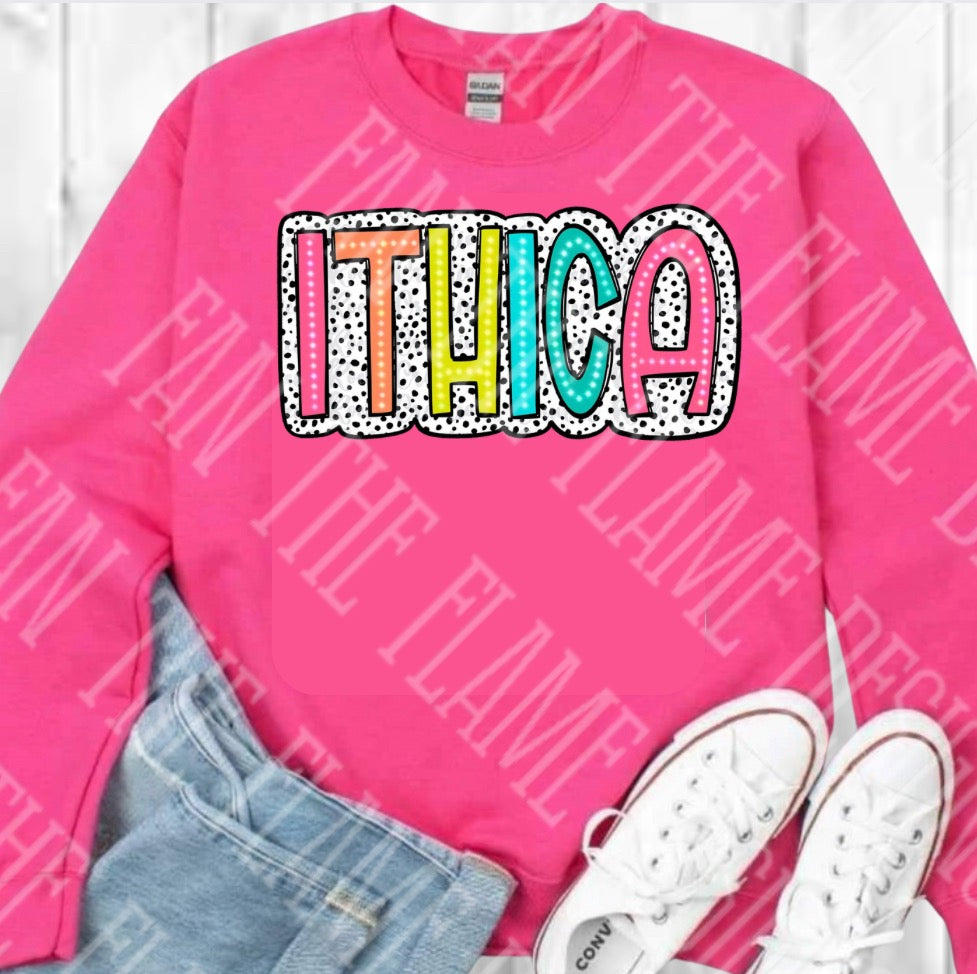 Ithica Colorful Dots tee/sweatshirt