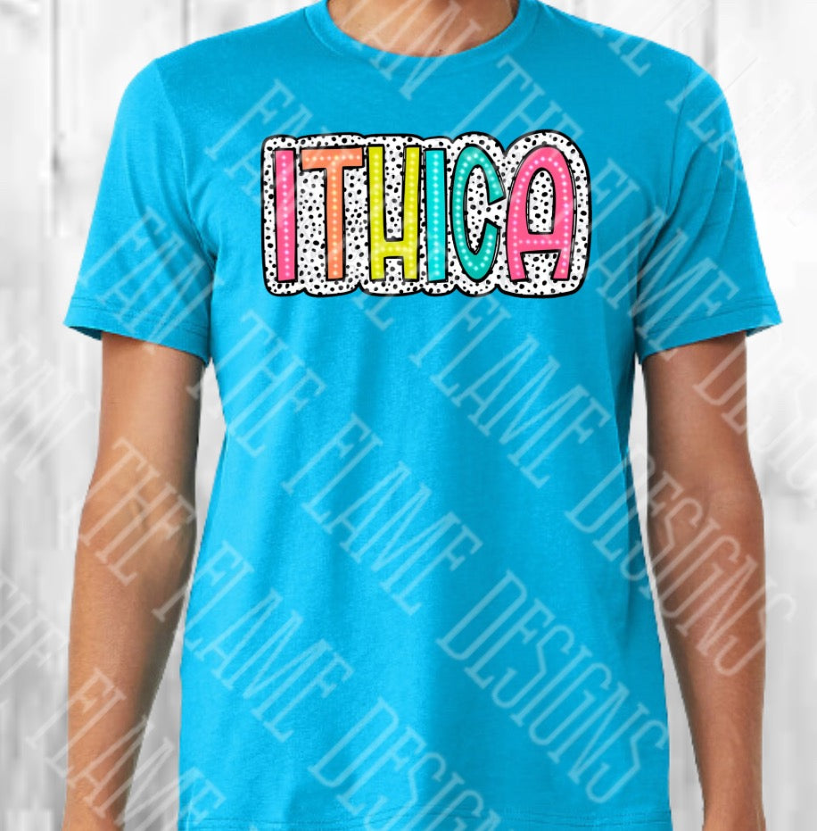 Ithica Colorful Dots tee/sweatshirt