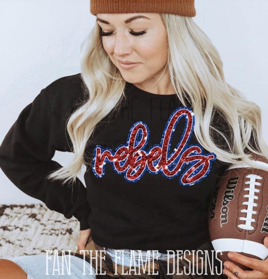 Sequin Rebels tee/sweatshirt in Infant/Toddler/Youth/Adult Sizes