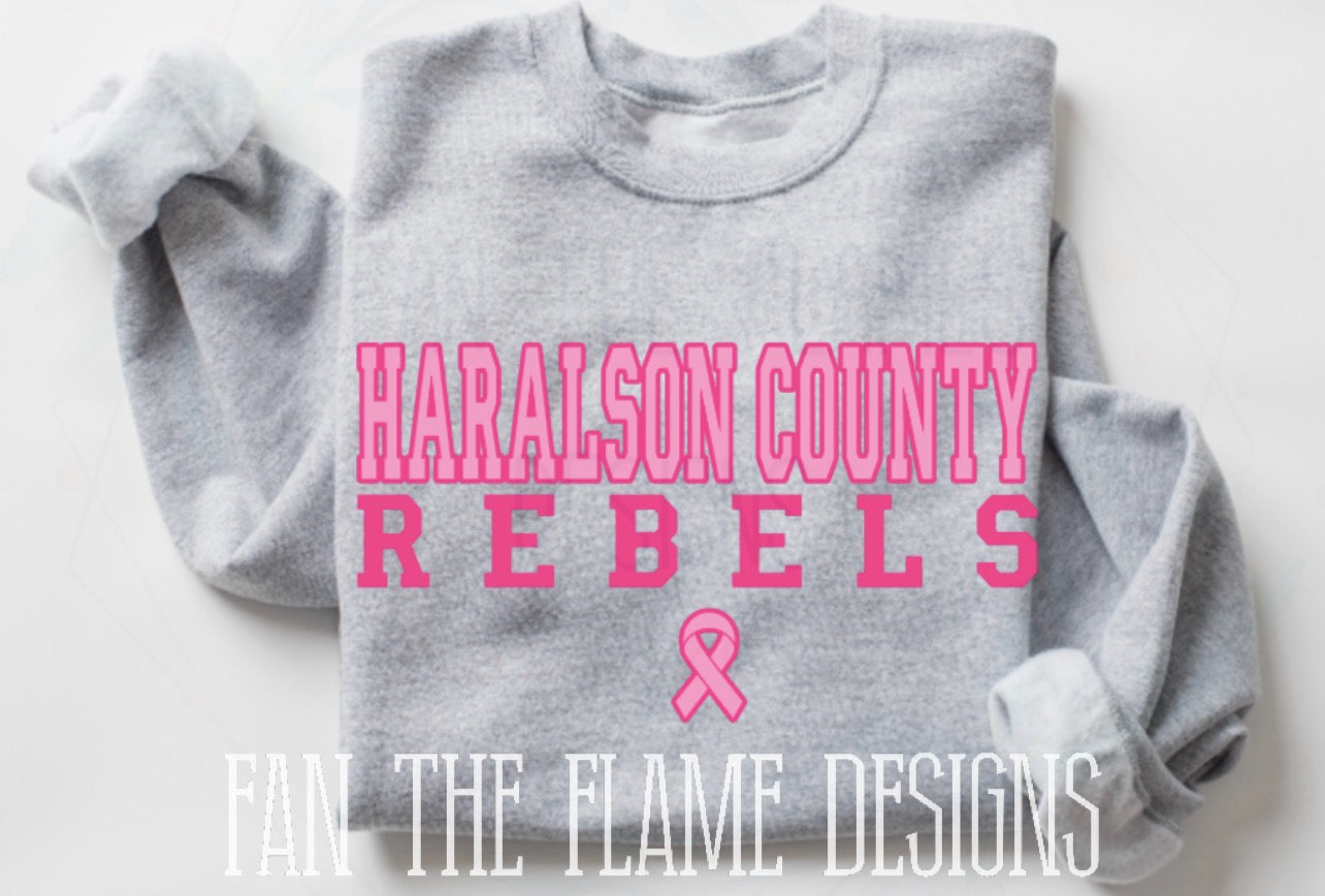 Rebels Pink Out tee/sweatshirt in Infant/Toddler/Youth/Adult Sizes