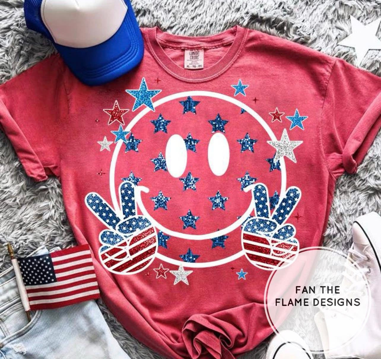 USA Smiley and Peace
