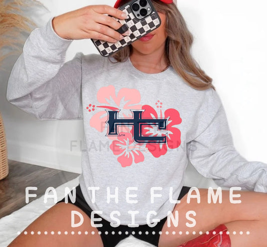 HC Hawaiian pink Flowers Tee/Sweatshirt