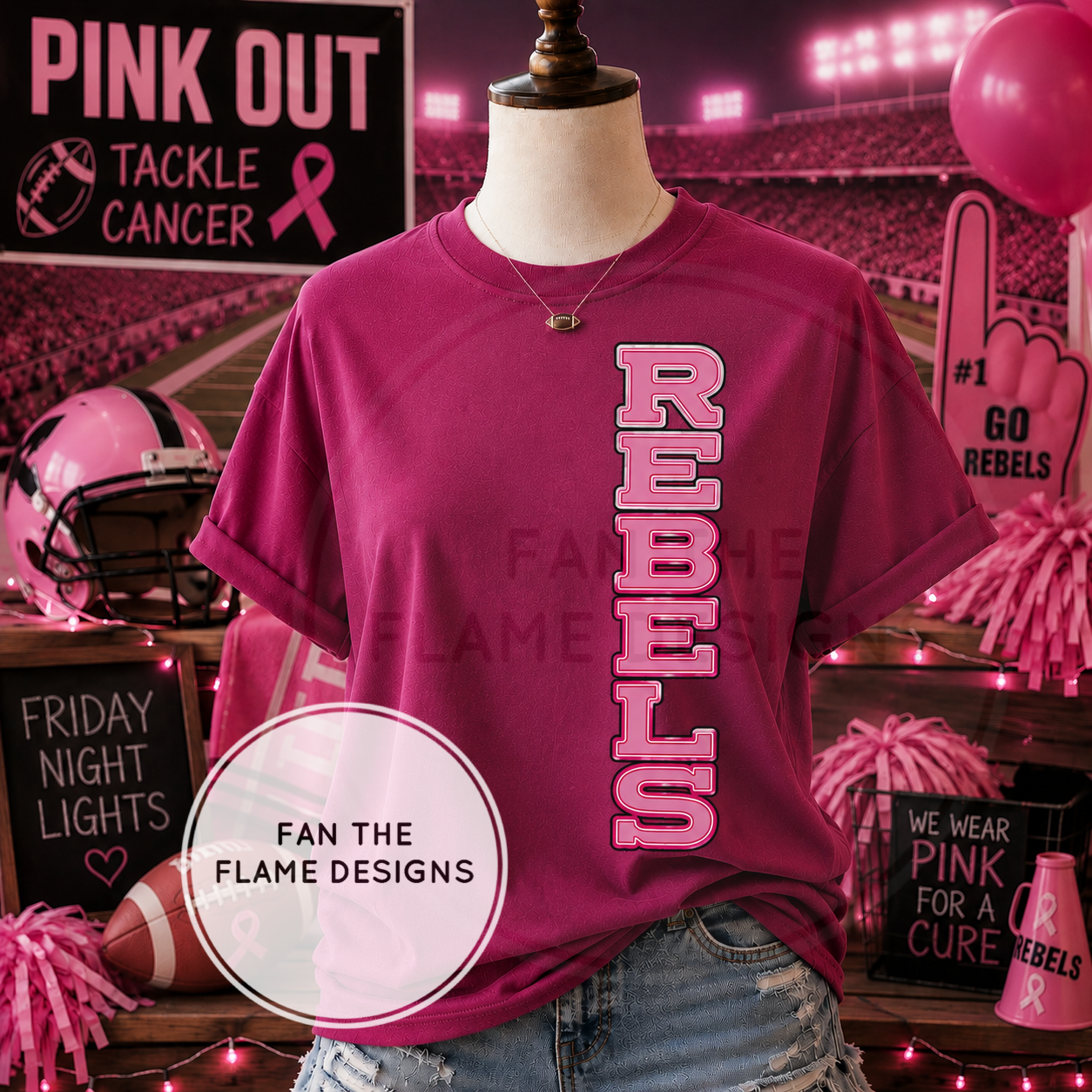 Pink Out Vertical Rebels