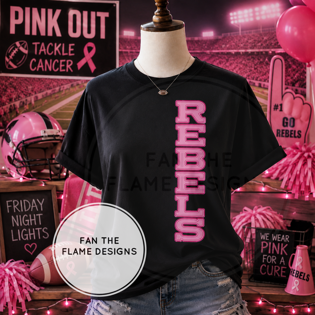 Pink Out Vertical Rebels