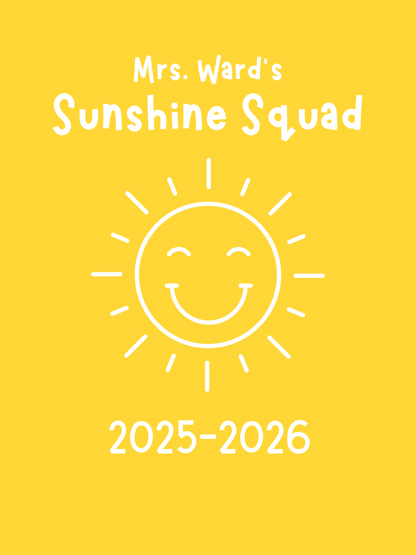 Mrs Ward’s class tee